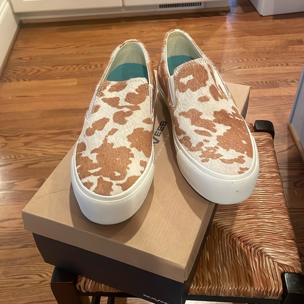 SeaVees Baja platform Mulholland sneaker in leopard cowhide sz 9